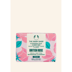 British Rose Cleansing Face & Body Bar