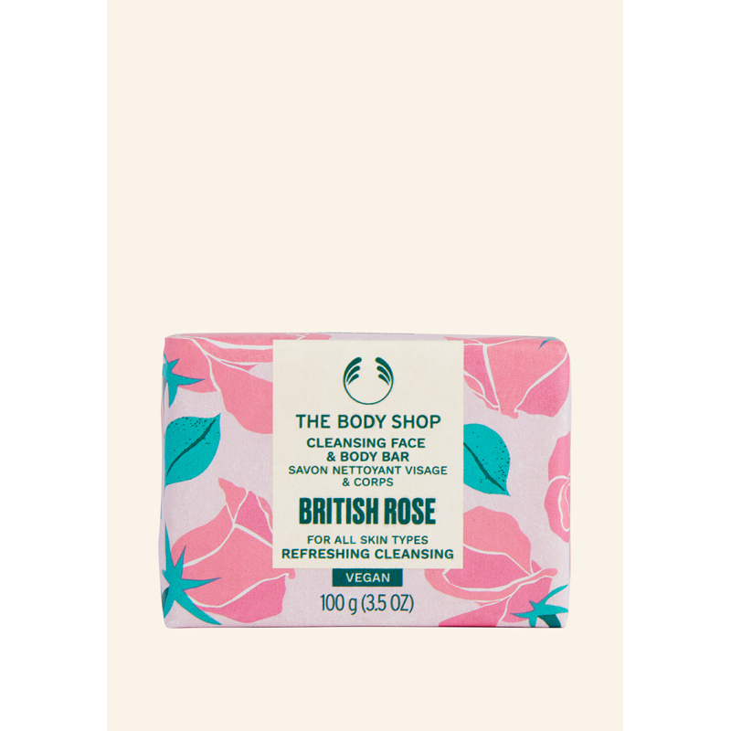 British Rose Cleansing Face & Body Bar